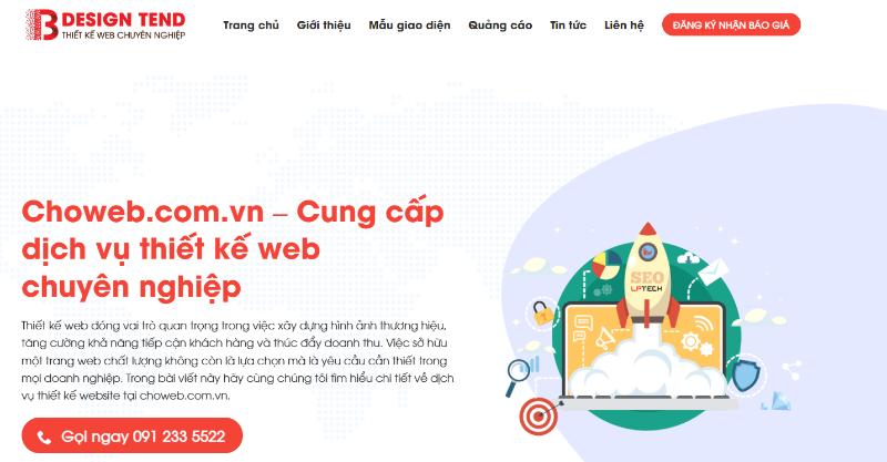 Choweb.com.vn - Thiết kế website ngành xây dựng chuyên nghiệp