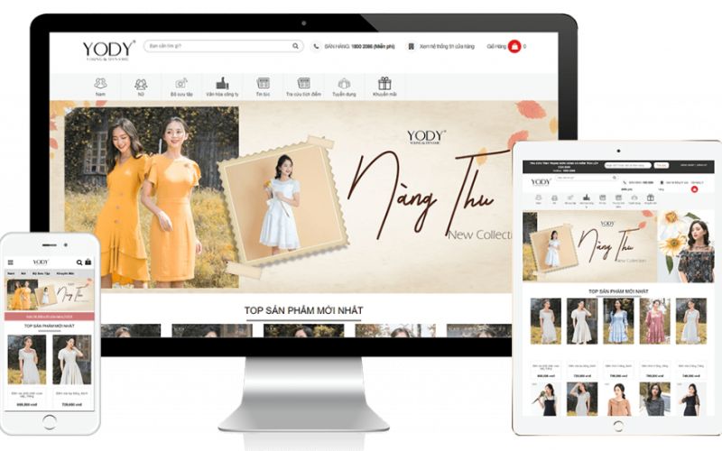 Thiết kế website thời trang tương thích với nhiều thiết bị